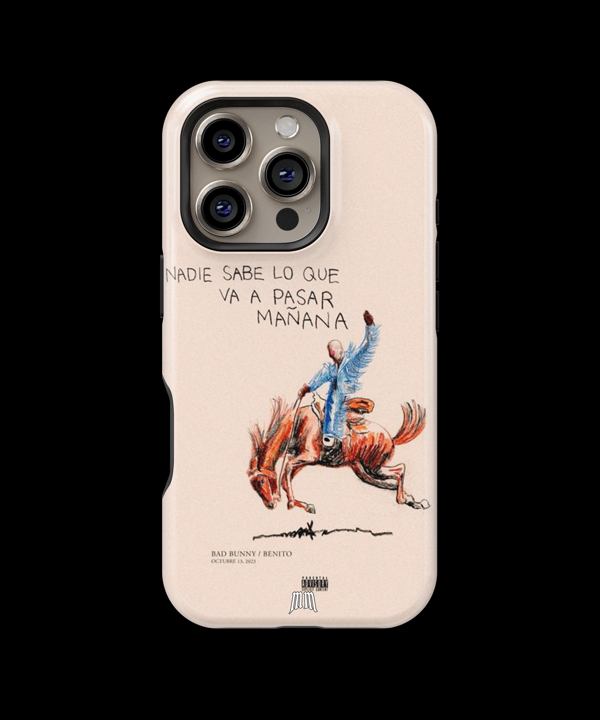 Case Antigolpes 3D para iPhone Bad Bunny NSLQVPM Album
