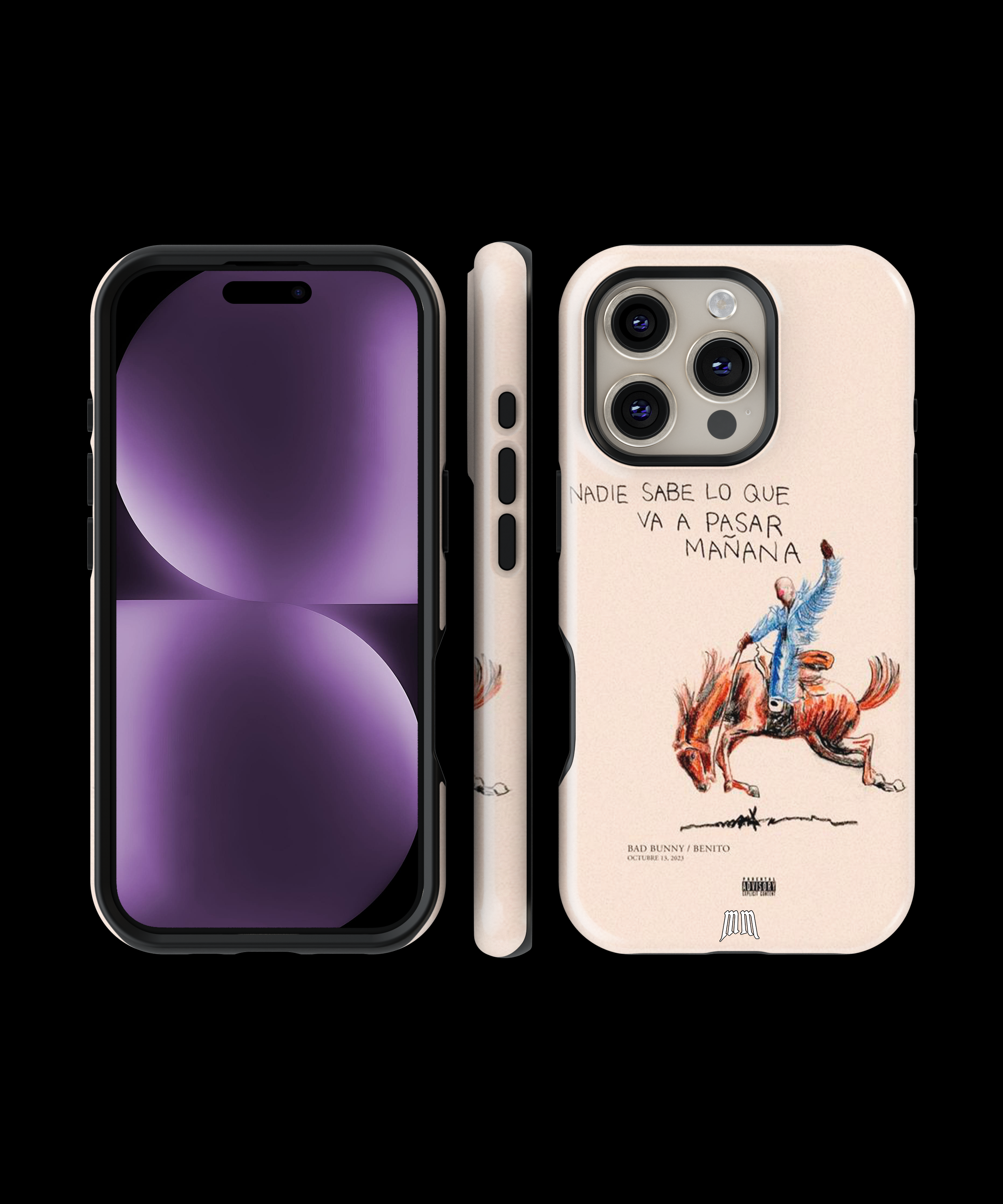 Case Antigolpes 3D para iPhone Bad Bunny NSLQVPM Album