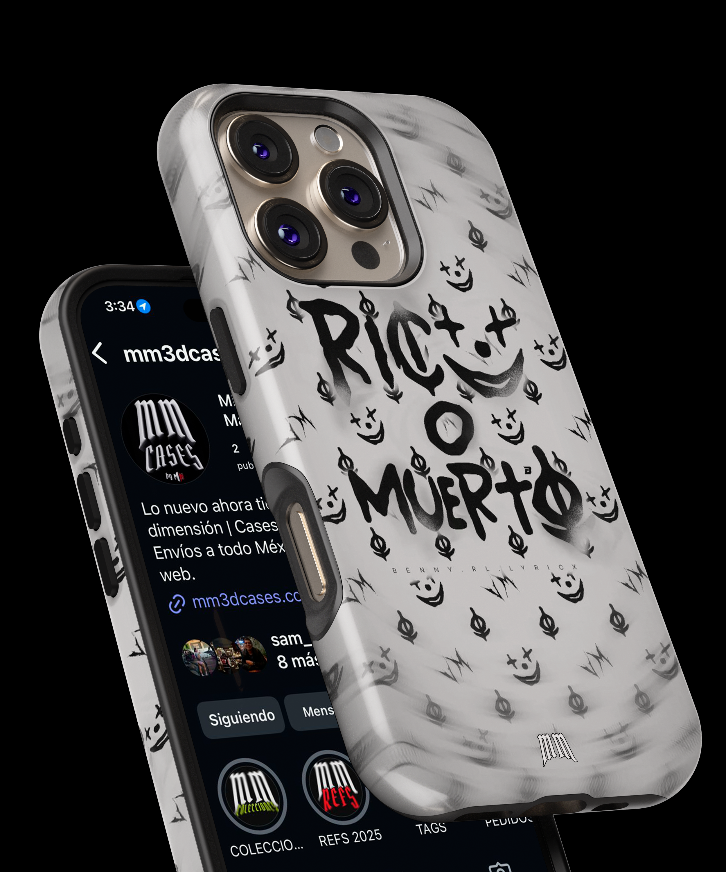 Case Antigolpes 3D para iPhone Rico o Muerto No.1