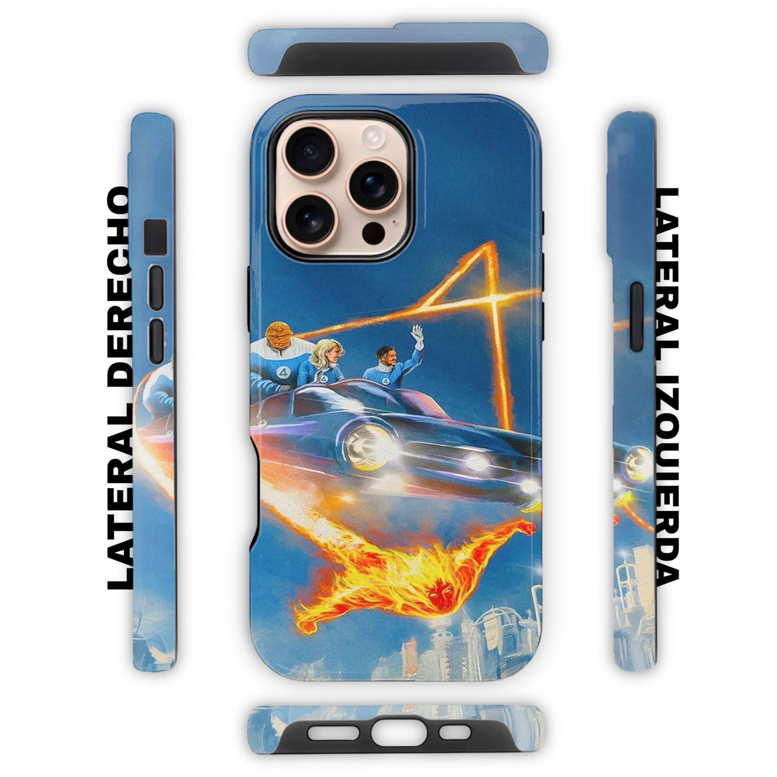 Funda Antigolpes 3D para iPhone Fantastic Four No.1 + Mica 9D